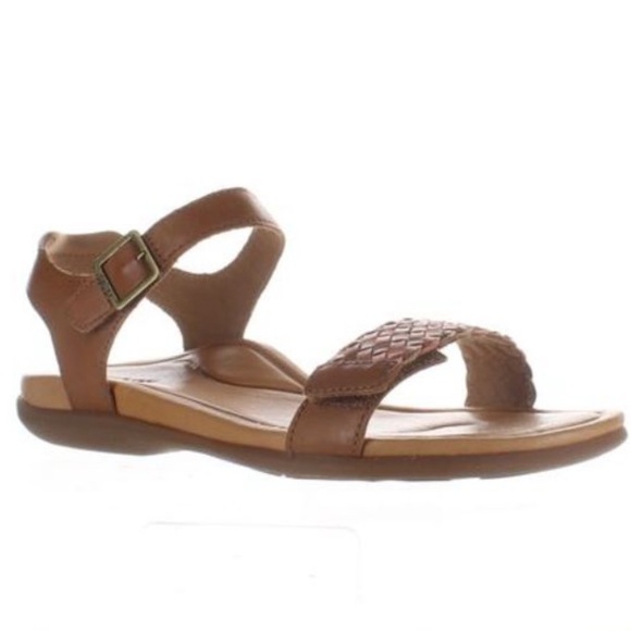 Aetrex Womens Lucy Brown Braided Leather Ankle Strap Sandals size 38 - Picture 1 of 16